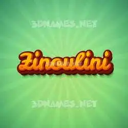 zinoulini in Green Rays style - 3D name wallpaper