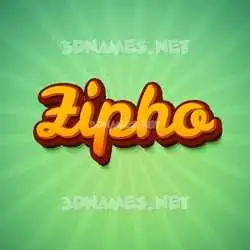 zipho in Green Rays style - 3D name wallpaper