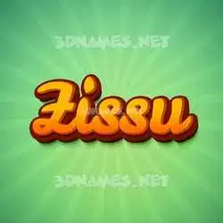 zissu in Green Rays style - 3D name wallpaper