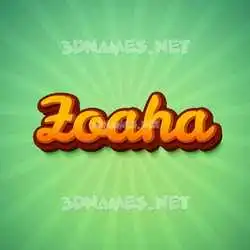 zoaha in Green Rays style - 3D name wallpaper