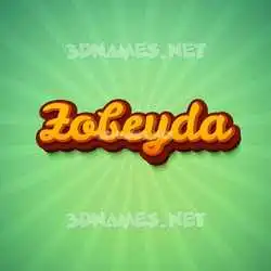 zobeyda in Green Rays style - 3D name wallpaper
