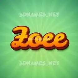 zoee in Green Rays style - 3D name wallpaper