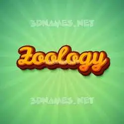 zoology in Green Rays style - 3D name wallpaper