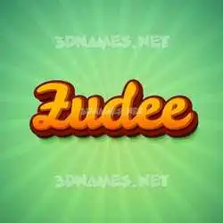 zudee in Green Rays style - 3D name wallpaper
