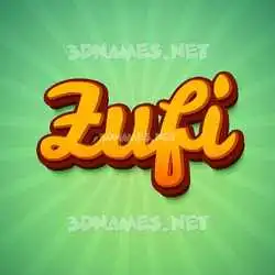 zufi in Green Rays style - 3D name wallpaper