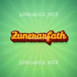 zunerarfath in Green Rays style - 3D name wallpaper