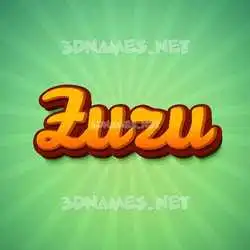 zuzu in Green Rays style - 3D name wallpaper