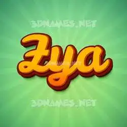 zya in Green Rays style - 3D name wallpaper