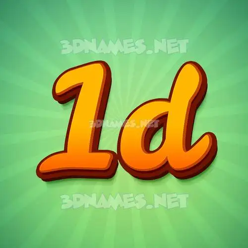 1d in Green Rays style - 3D name wallpaper 1d in Green Rays style - 3D name wallpaper