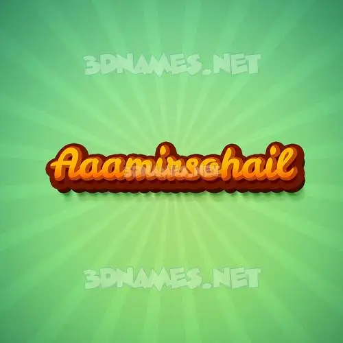 aaamirsohail in Green Rays style - 3D name wallpaper