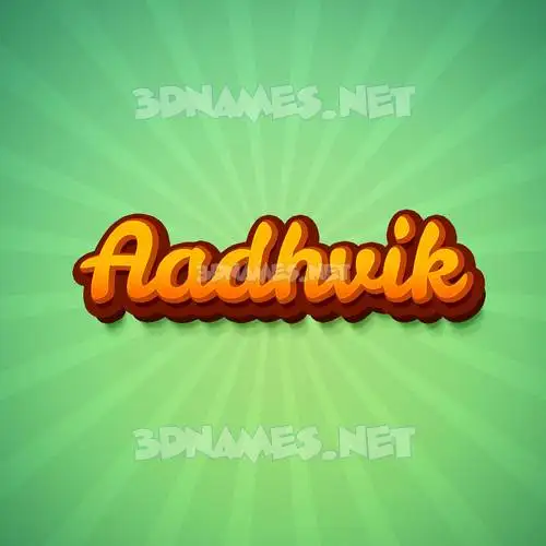 aadhvik in Green Rays style - 3D name wallpaper