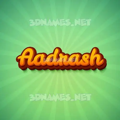 aadrash in Green Rays style - 3D name wallpaper