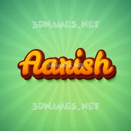 aarish in Green Rays style - 3D name wallpaper