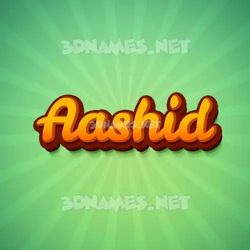 aashid in Green Rays style - 3D name wallpaper