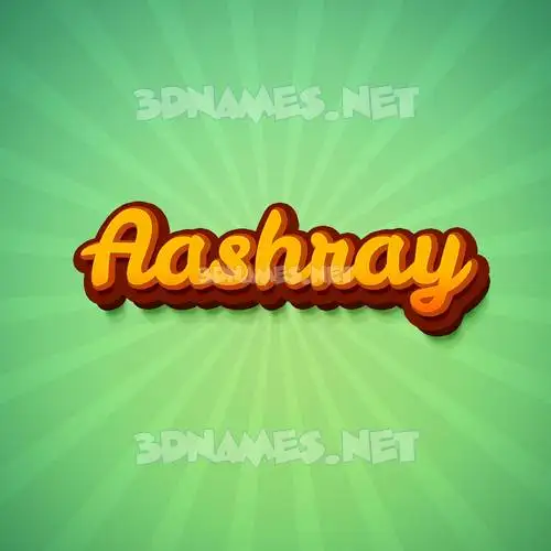 aashray in Green Rays style - 3D name wallpaper