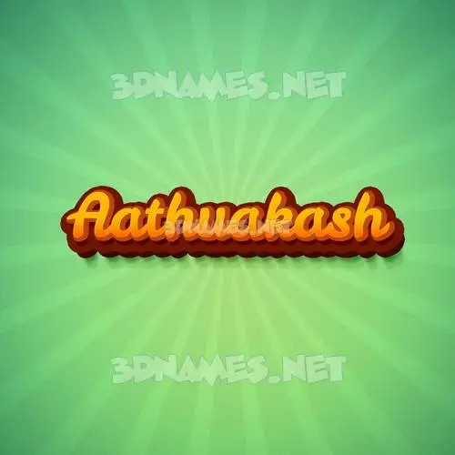 aathuakash in Green Rays style - 3D name wallpaper