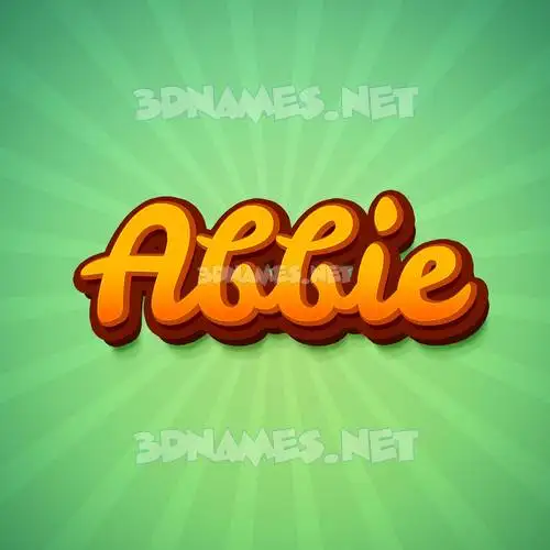 abbie in Green Rays style - 3D name wallpaper