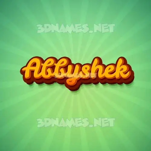 abbyshek in Green Rays style - 3D name wallpaper