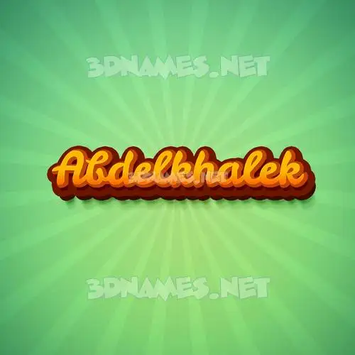abdelkhalek in Green Rays style - 3D name wallpaper