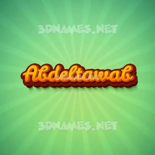 abdeltawab in Green Rays style - 3D name wallpaper