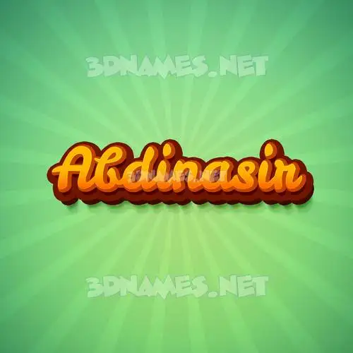 abdinasir in Green Rays style - 3D name wallpaper