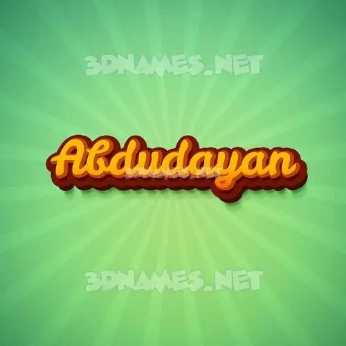 abdudayan in Green Rays style - 3D name wallpaper