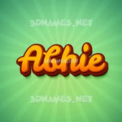 abhie in Green Rays style - 3D name wallpaper