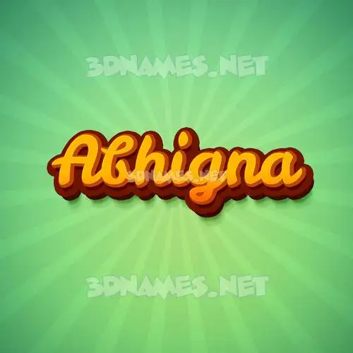 abhigna in Green Rays style - 3D name wallpaper