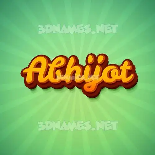 abhijot in Green Rays style - 3D name wallpaper