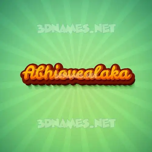 abhiovealaka in Green Rays style - 3D name wallpaper