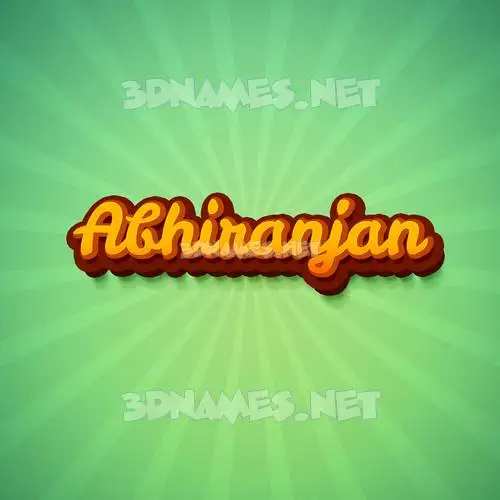 abhiranjan in Green Rays style - 3D name wallpaper