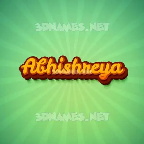 abhishreya in Green Rays style - 3D name wallpaper