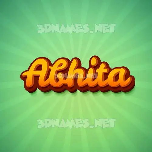 abhita in Green Rays style - 3D name wallpaper