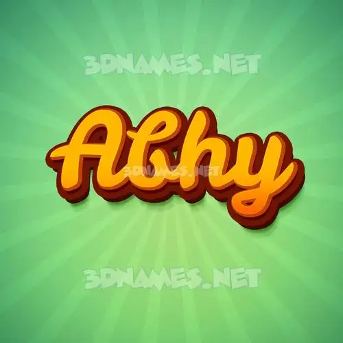 abhy in Green Rays style - 3D name wallpaper
