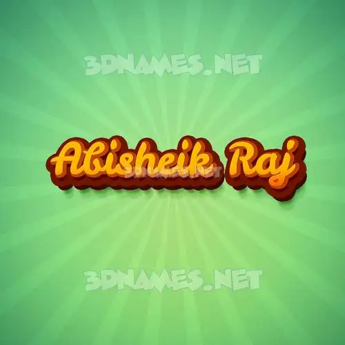abisheik raj in Green Rays style - 3D name wallpaper