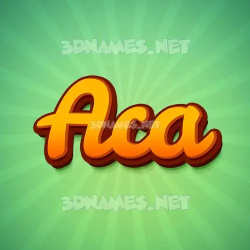 aca in Green Rays style - 3D name wallpaper