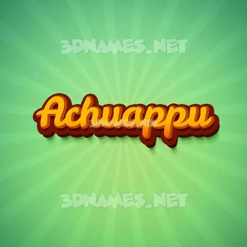 achuappu in Green Rays style - 3D name wallpaper