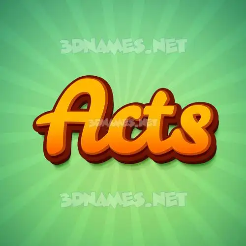 acts in Green Rays style - 3D name wallpaper
