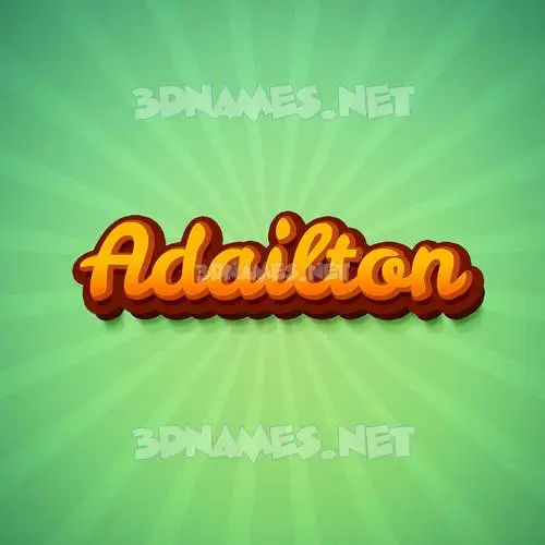 adailton in Green Rays style - 3D name wallpaper