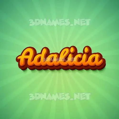 adalicia in Green Rays style - 3D name wallpaper