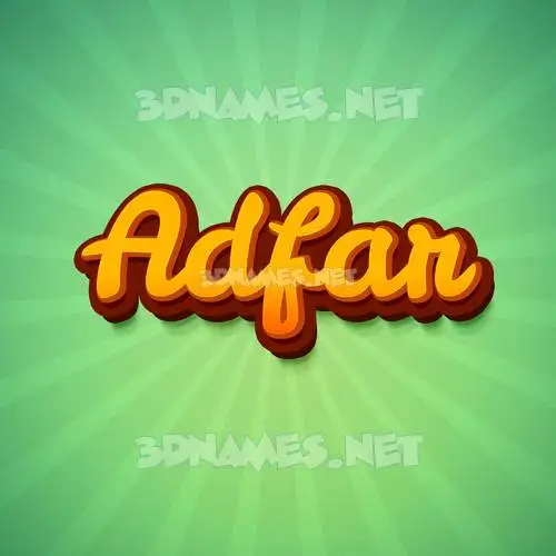 adfar in Green Rays style - 3D name wallpaper