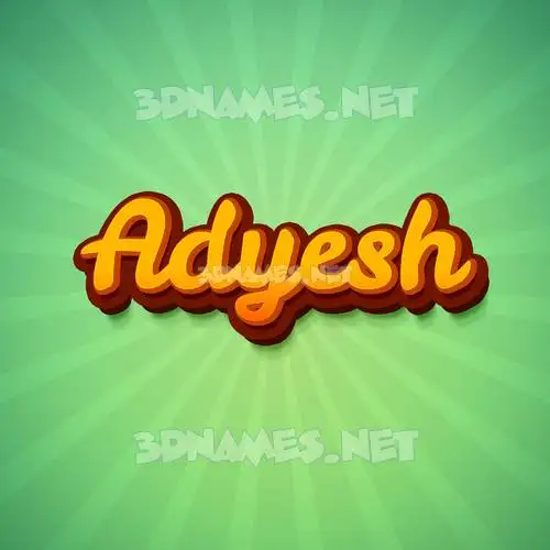 adyesh in Green Rays style - 3D name wallpaper