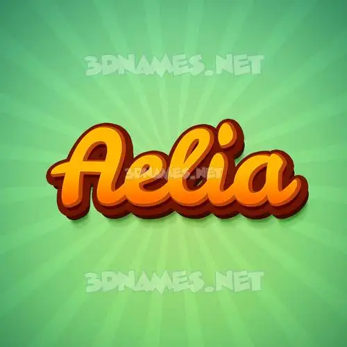 aelia in Green Rays style - 3D name wallpaper