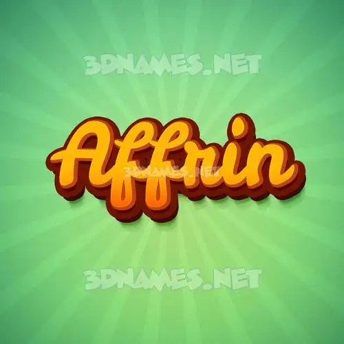 affrin in Green Rays style - 3D name wallpaper