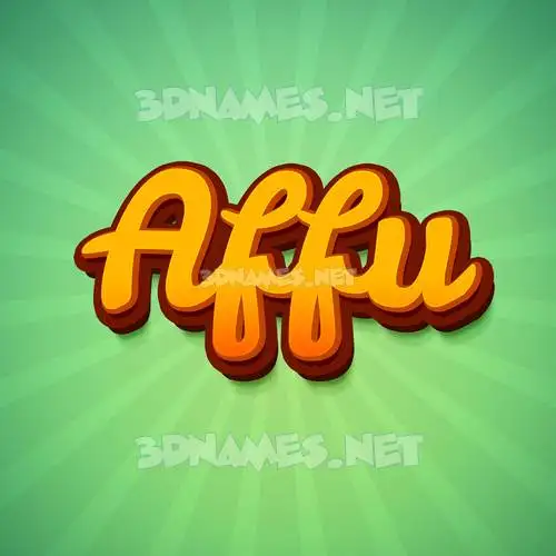 affu in Green Rays style - 3D name wallpaper