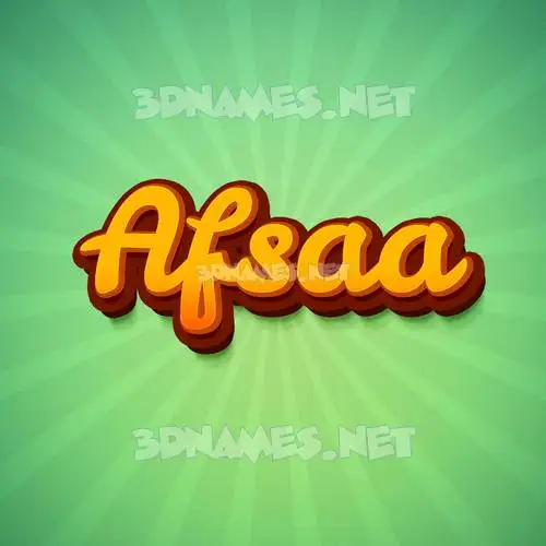 afsaa in Green Rays style - 3D name wallpaper