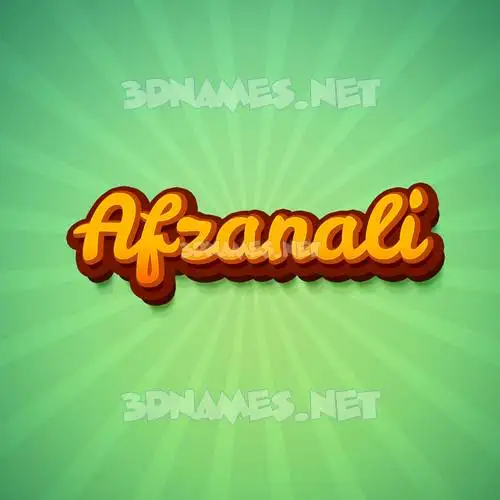 afzanali in Green Rays style - 3D name wallpaper