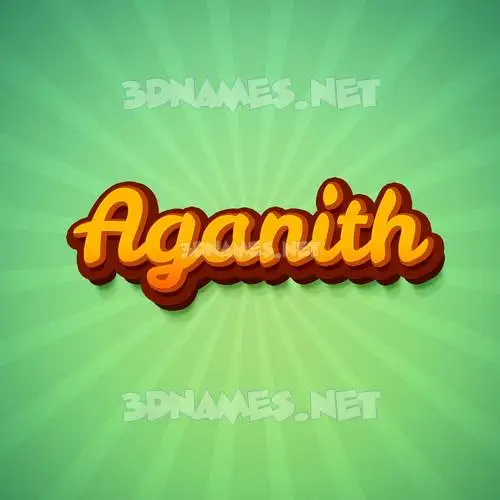 aganith in Green Rays style - 3D name wallpaper