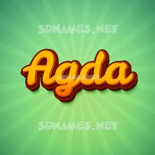agda in Green Rays style - 3D name wallpaper