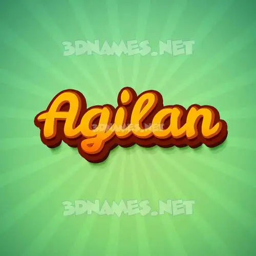 agilan in Green Rays style - 3D name wallpaper